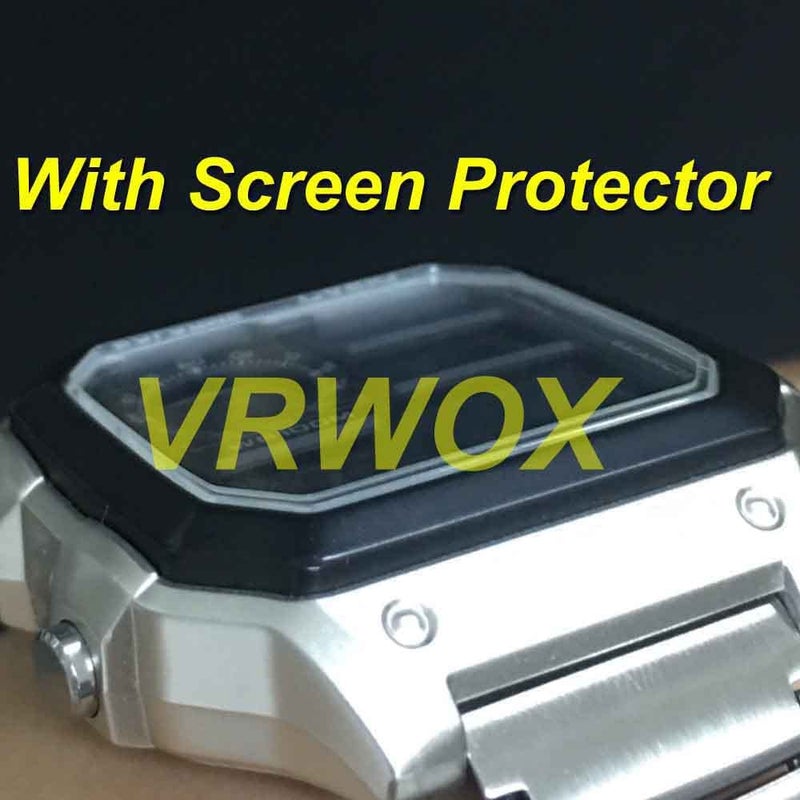 VRWOX [5 قطع] واقي شاشة TPU لساعات AE-1200/AE-1300، واقي شاشة تغطية كاملة لساعات AE-1200/AE1200WH-1A/AE1200WHD-1A، شفاف عالي الدقة مضاد للفقاعات ومضاد للخدوش - Image 5